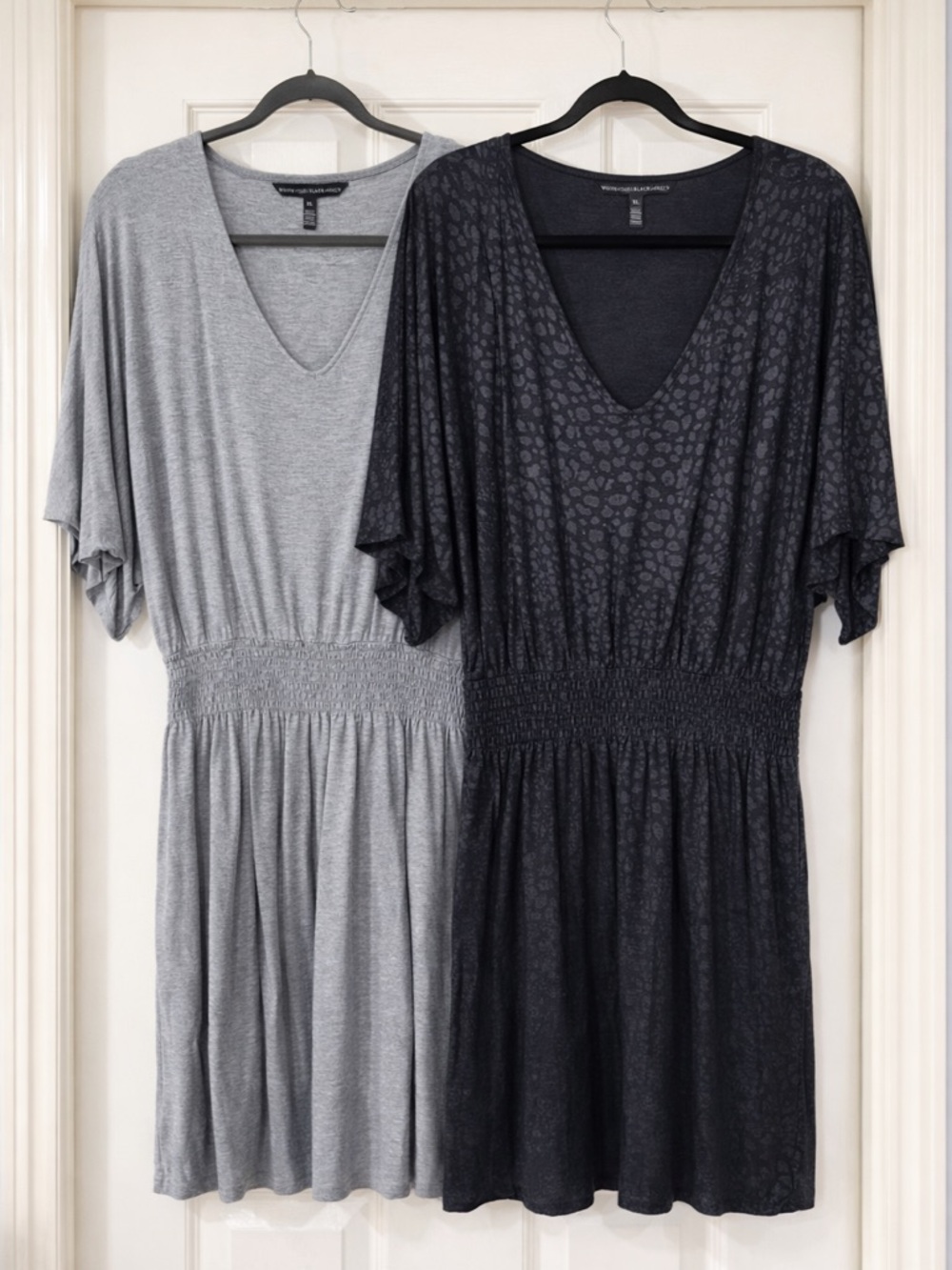 ✨ White House Black Market V-Neck Smocked Waist -2 Dresses Both Size XL ✨